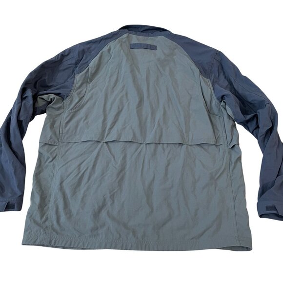 Duluth Trading Dry on the Fly Cargo Jacket Men's Size XL Gray Green Nylon - Picture 5 of 5